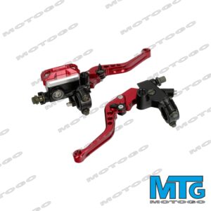 Racing Force kuplung es fekkar szett piros T2_Racing Force clutch and brake levers set red T2