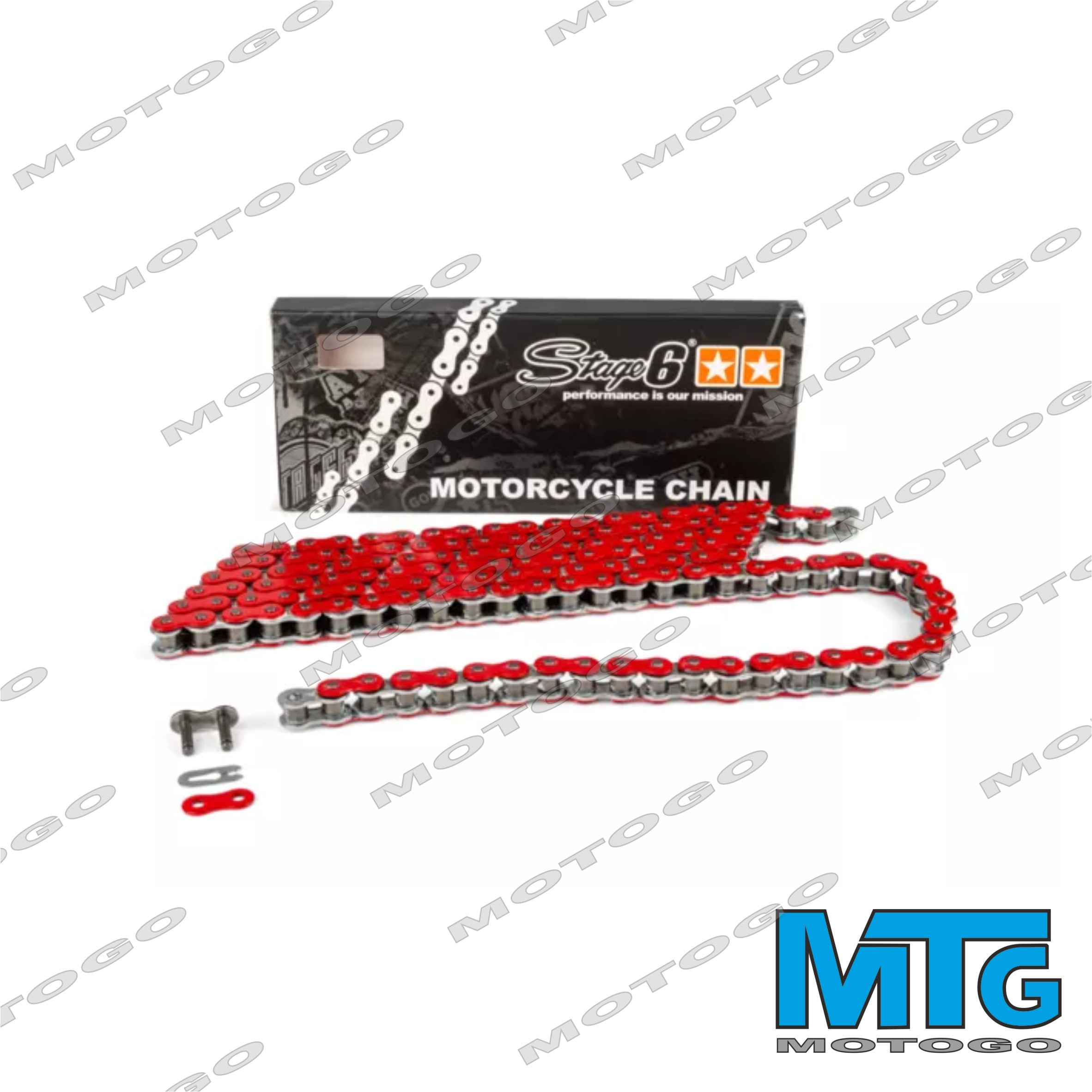 Stage6 HQ lanc 420 140 szemes piros_Stage6 HQ chain 420 140 links red